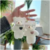 Portachiavi Cordini Simpatico Cartone Animato 11 Cm Orsacchiotto Cane Peluche Bambola Di Pezza Portachiavi Auto Portachiavi Borsa Ciondolo Giocattoli Per Bambini Natale Gif Dhsxn