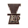 Broszki vintage dom do domu szpilki szkliwa kawy kubek broszka broszka odznaka kroplowa gotycka biżuteria