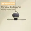 Other Home Garden Mini USB Camping Fan Battery Operated Remote Control 4 Gears Portable LED Light Tent Hangend Plafond voor Outdoor Bed 230721