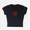 Damen-T-Shirt, amerikanische Retro-Buchstaben, bedruckt, kurzärmeliges T-Shirt, schlanker Boden, Y2K-Baby-T-Shirts, Sommer, Vintage, Straße, Harajuku, Buchstabe 230724