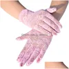 Five Fingers Gloves Sexy Dressy Lace Womens Sunsn Short Fingerless Driving Spring Summer Mittens Accessories Drop Delivery Fashion H Dhocf