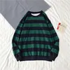 T-shirts masculins sweat-shirt mâle de la mode Stripe Stripe à manches longues Tshirt hommes automne rond rond couche de tendance décontractée plus taille