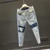 Herren Jeans Löcher Jeans Männer Und Frauen Sommer 2022 Hohe Taille Dünne Farbe Lose Gerade Denim Knöchel-länge Harem Hosen Männer Und Frauen Jeans L230724