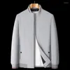 Men's Jackets Causal Business Men Lightweight Outwear Slim Fit Solid Color Coats Mens Streetwear Stand Collar Zipper