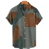 Camisetas masculinas Summer Street T-Shirt Vintage T com estampa de lapela solta manga curta punhos botão estilo porto camisa floral Hawaiianss Top