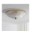 Plafonniers américain luxe laiton cristal chambre salon cuivre étude rétro Led verre lampe E27 luminaires