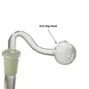 5st QuartzPro 14mm Male Pyrex Glass Water Bong Bubbler Smoke Pipe Attachment Oil Burner Bower Accessory med 3 cm Big Curved Bent Head Ball