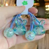 Accessori per capelli Colorful Bubble Ball Cute Kawaii Long Elastic Band For Girl Children Cravatte intrecciate fantasia rosse