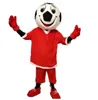 Traje de mascote de futebol vermelho halloween de alta qualidade personalizável personagem de desenho animado de pelúcia anime tamanho adulto ternos de vestido de carnaval de natal