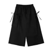Męskie spodnie Summer Men Fake Twopece Design Casual Streetwear Harem Chinese Style Jogging Black Hanfu 230724