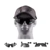 Óculos de pesca polarizados ao ar livre chapéu viseiras óculos de sol esportivos clipes bonés lentes reversíveis pesca ciclismo caminhadas óculos de golfe