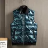 Gilet da uomo Gilet caldo in piumino Cappotti Moda Tinta unita Gilet da uomo in anatra bianca Casual Senza maniche Cerniera Capispalla Maschile alla moda