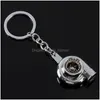 Nyckelringar Fashion Creative Car 6 Speed ​​Gear Head Blower Manual Transmission Spak Återmonterade metallhänge Keychains Drop Leverans smycken