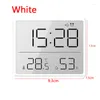 Wall Clocks Magnetic LCD Digital Alarm Clock Large Screen Date Temperature Humidity Display Ultra Thin Desk Refrigerator Mounted