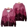 Sweatshirts Aphmau Merch Sweat à capuche Zipper Flamme Violet et Rouge Veste d'impression 3D Manteau Femmes et hommes Streetwear Vêtements Kaii Kids Tops L230625