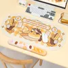 Nouveau Kawaii grand tapis de souris mignon chat doux boulangerie jeu tapis de souris 750*355mm caoutchouc bureau Table mode ordinateur portable cahier tapis de bureau