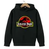 Hoodies Sweatshirts 2022 Saf Pamuk Hoodie Dinozor Baskı Jurassic Park Hoodie Giysileri Çocuklar Üstler Kızlar Kazak Çocuklar 414 Yıl Ojacet J230724