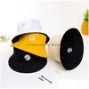 Stingy Brim Hats Moda Uni Hat Harajuku Gorra de pesca al aire libre Mujeres Hombres Algodón Sunsn Daisy Bordado Fisherman Caps Drop Delivery Accessori