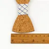 Bow Ties Nowator ręcznie robiony drewniany korek dla mężczyzn przyjęcie weselne unikalne akcesoria na szyi w paski krzędne maślane