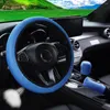 Housses de volant couverture de ventilation de voiture universelle Texture de frein à main accessoire interne doux multicolore