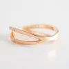 Кластерные кольца простое x-образное кросс-кристаллическое кольцо блестящее элегантное кривая циркона хвост для женских свадебных украшений