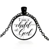 Pendant Necklaces I Am A Child Of God Necklace Inspirational Language Bible Verse Glass Cabochon Pendants Handmade Wonderf Birthday Gi Dhnki