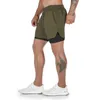 Running Shorts 2 i 1 herr Camo Gym Sports Quick Dry Workout Training Fitness Jogging Short Pants Summer Men