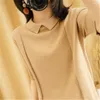 Camisolas femininas verão manga curta gola de boneca pulôver camiseta colete de malha tamanho grande fino solto