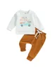 Ensembles de vêtements mignon dessin animé Animal imprimé veste à capuche et pantalon confortable ensemble pour bébé garçons filles parfait automne hiver tenue