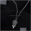 Pendant Necklaces Creative Tassel Moonstone Charm Necklace For Women Teen Fashion Crystal Elegant Party Jewelry Gift Drop Delivery Pendants