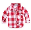 Kids Shirts Spring Autumn Striped Boys Shirts Baby Kids Cotton Shirt Casual Fashion Plaid Blouses for Children 16 Colors Camisas Para Hombre 230803