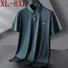 Polos pour hommes 7XL 8XL 6XL 2023 marque de haute qualité été Hip Hop à manches courtes Polo hommes respirant mode imprimé hommes chemises