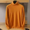 Heren Truien 2023 Pure Mink Kasjmier Trui Hoge Revers Pullover Veelzijdig Casual Breien Warme Lange Mouwen High-End Flat Top