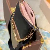 7a Crossbody Çanta PM PMSINN KOŞULU DERİ ZİNCELİ YOK BAGUETTE Tekstil Omuz Kayışları Katlanır Kabarık Koyun Hinli Avant Garde Ayna Kalitesi 26cm Kutu L354