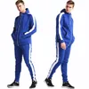 Men's Tracksuits Men Outwear Hoodies Zipper Sports Suit Sets Male Sweatshirts Cardigan Jumpersuit Set Clothing Plus Size