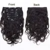 Naadloze Clip in Haarverlenging Body Wave Raw Virgin Human Hair Braziliaans haar Peruaans haar Maleisisch haar Indiaas haar