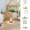 Candle Holders Rotary Tray Thermal Stand Candlestick Rotating Triangle Rack Revolving Lantern Tea Light Holder Home Decor