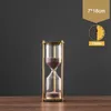 Decoratieve Objecten Beeldjes Creatieve Metalen Zandloper Zandloper Europese Retro Kantoor Boekenplank Studie Ornamenten Decoratie Zand Klok Timer L230724