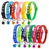 Dog Collars & Leashes 12Pcs pack Pet Cat Collar With Bell Safety Buckle Reflective Strap Adjustable 19-32 Cm Easy-care Durable And214u