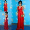 Vanessa Hudgens High School Musical Vestido de Noite Tapete Vermelho Decote em V Até o Chão Vestido Longo para Ocasiões Especiais Vestido de Festa Celebridade292H