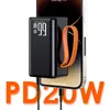 20000mAh Power Bank portatile 66W Carica super veloce Batteria esterna 10000mAh Powerbank con display digitale per iPhone Xiaomi L230619