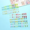 Faux ongles 24 pièces ongles pour enfants porter des bonbons sucrés série exquis personnalité de la mode coloré manucure conseils