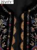 レディースジャケットZevity女性ヴィンテージスパンコールフラワー刺繍ジャケットレディースナショナルスタイルパッチワークカジュアルベルベットチョッキトップCT2978 L230724