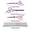 Dog Grooming 7 Inch Dog Grooming Scissors Stainless Steel Comb Thinning Pet Cats Barber Dog Grooming Scissors Kit For Dogs Cutting Hair 230721