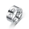 Couple Rings 8Mm Titanium Steel Fashion Style Men Women Letter Her Always His Jewelry Gift Drop Delivery Ring