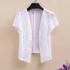 Vrouwen Jassen Zomer Korte Kleine Vest Vrouwen Jas Dunne Meisje Zon Kleding Airconditioner Shirt 2023 Dames Bovenkleding