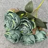 Flores decorativas Bouquet de rosas artificiais Simulação retrô Rosas de seda Flor falsa Decoração de festa de casamento Acessórios para casa Decoração de outono