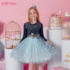 dxton Birthday Girls Dress Long Sleeve Princess Dress for Girl