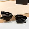 Óculos de Sol Quadrados Meia Aro Brilhante Preto/Cinza Escuro Lente para Homens Verão Sunnies gafas de sol Designers Óculos de Sol Sombras Occhiali da sole UV400 Eyewear