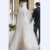 シンプルな白い結婚式のベール3メートル長い柔らかいブライダルベール1層のアイボリー色のウェディングアクセサリーとコーム223H